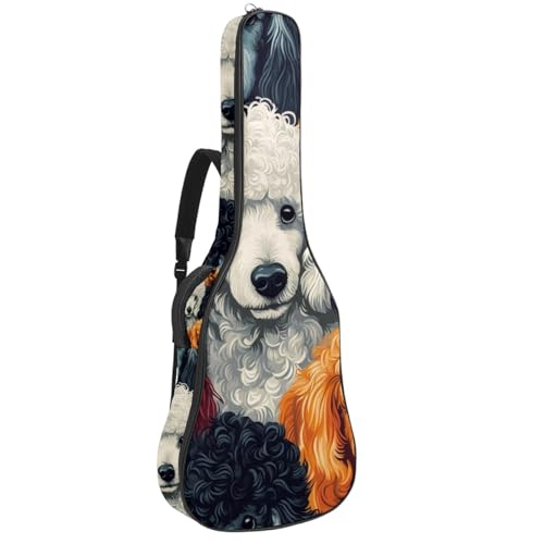 Étui guitare acoustique imperméable 109 cm à double poche zippée