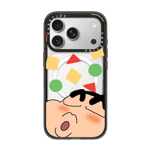 CASETiFY CpNg iPhone 17 Pro P[X [MagSafeΉ/^ y/ϏՌ/Crayon Shin-chan Co-lab] - NA ubN - Crayon Shinchan Face Case - Kiss