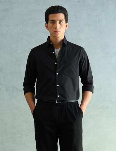 Image of Arrow Slim Fit Mens Formal Shirt - 100% Cotton, Breathable & Comfortable, Full Sleeves Shirts for Men