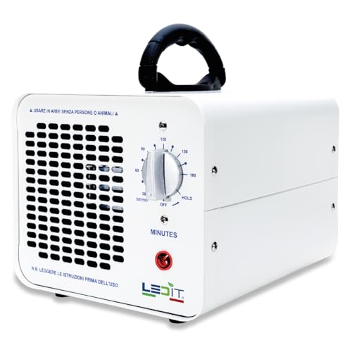 LEDIT Generatore Ozono 30.000mg/h Progettato in Italia–Ozonizzatore USO PROFESSIONALE Certificato...