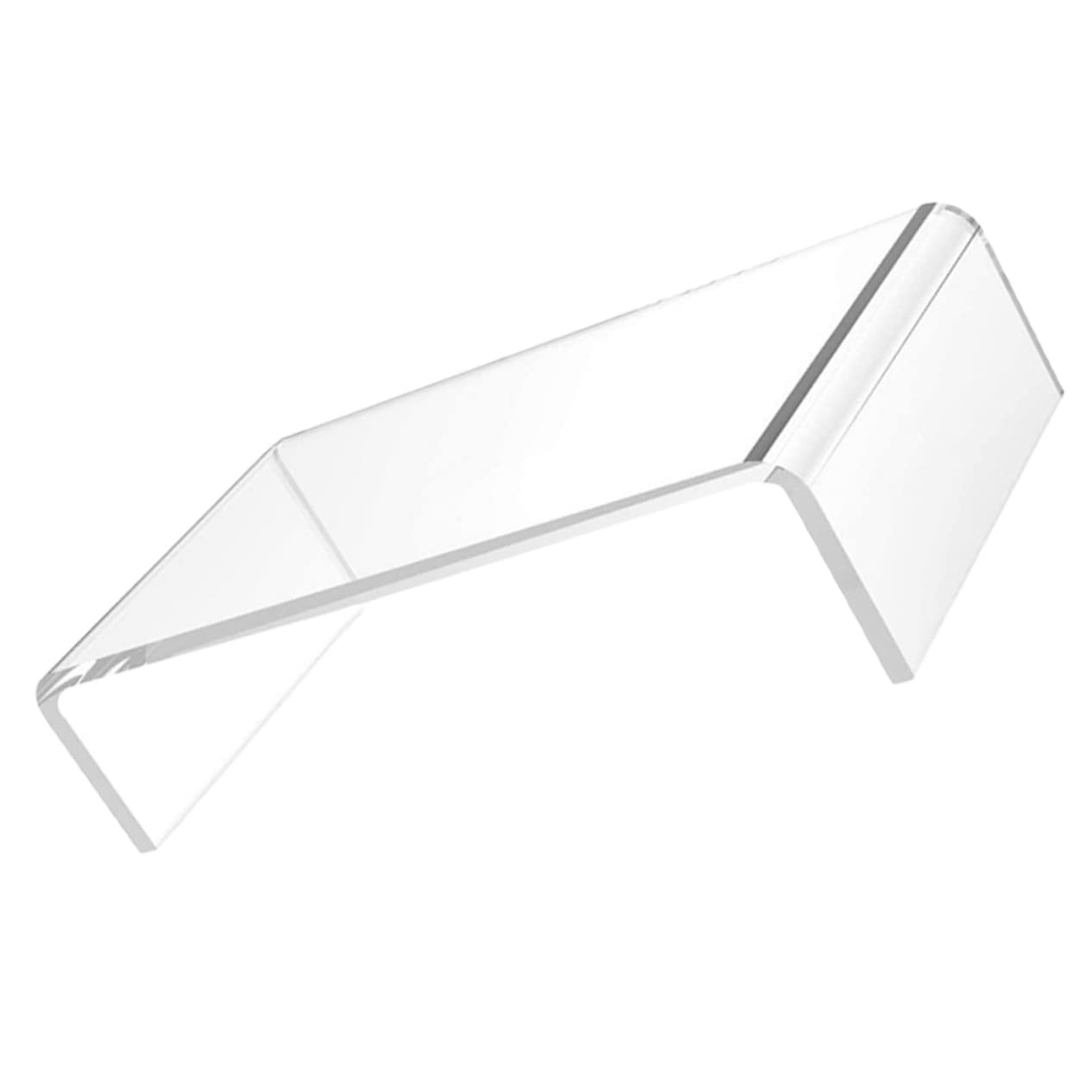 BESTonZON Monitor Risparmio Trasparente Acrilico Supporto da Scrivania in Base Rialzata di Spazio e Miglioramento Altezza Ufficio