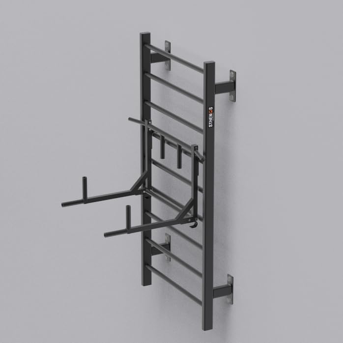 STHENOS Flat Swedish Ladder with Multi Purpose Bar Heavy Duty Powder Coated Metal Wall Mounted Ladder & Bar for Yoga Physiotherapists Calisthenics & Gymnastics (BLACK, 37KG) (B0CSSZ5FFD) Amazon Price History, Amazon Price Tracker