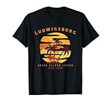 Ludwigsburg Urlaub Reisen Souvenir Palmen T-Shirt