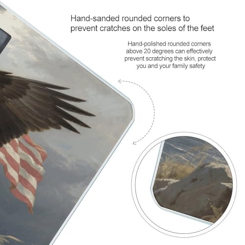 Balanza digital para baño Eagle Americana, vidrio templado miniatura 4