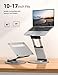Nulaxy Telescopic 360 Rotating Laptop Stand for Desk Adjustable Height Swivel Pull Out Design Ergonomic Laptop Riser Fits All 10-17