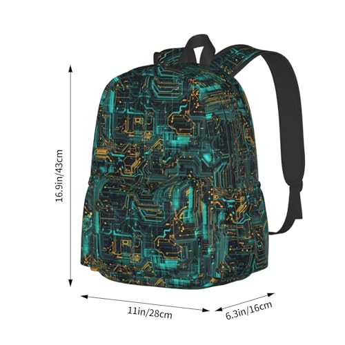 famliihw Circuit Board Backpack Laptop Backpacks Multipurpose Daypack For Men Women Travel Hiking