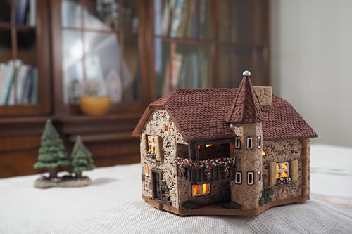 Ceramic Art Tealight Candle Holder Room Decoration Handcrafted Collectible Miniature Aroma Light House Old House in South Tyrol, Italy C248 - Image 6