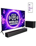 ULTIMEA Soundbar con Subwoofer Wireless, 240W Potenza di Picco, VoiceMX e BassMX, App Controllo, 2.1 canali Sound Bar per Smart TV, Bassi Regolabili, HDMI, Ottico, Bluetooth 6.0, Poseidon M30