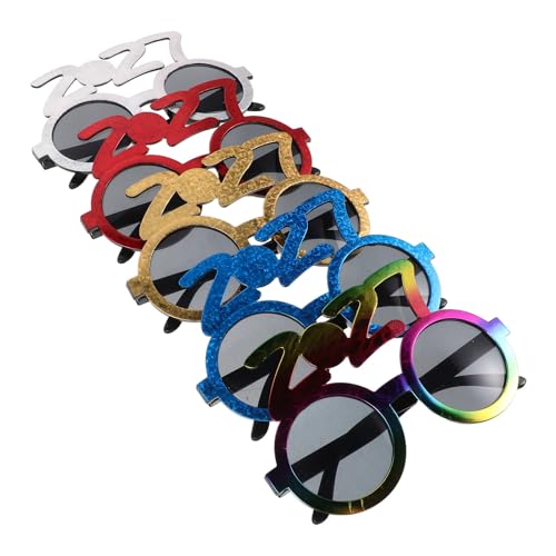 Cabilock 5 Pièces Lunettes Fantaisie Nouvel An 2027 en Plastique pour