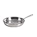 T-fal Pro Tri-Ply Stainless Steel Fry Pan 12 Inch, Induction Compatible, Oven Safe 500F, Fast & Even Heat, Professional Quality & Durability, Frying Pan, Skillet, Cookware, Dishwasher Safe, Silver