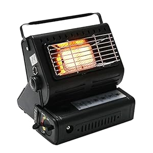 ATsuyo Buitenverwarmer draagbare tweeërlei gebruik camping verwarming fornuis mini tent kachel geroosterd fornuis gas verwarming oven (kleur: Argento)
