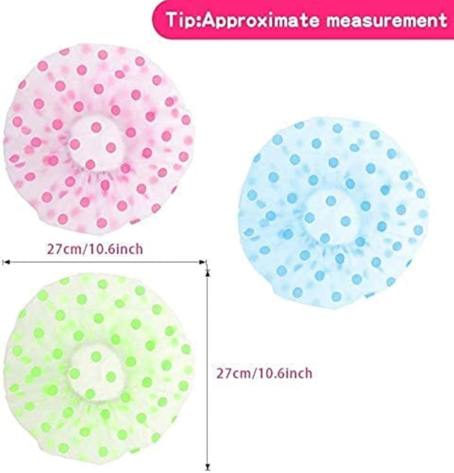 Waterproof & Reusable Elastic Bath Cap, Multicoloured