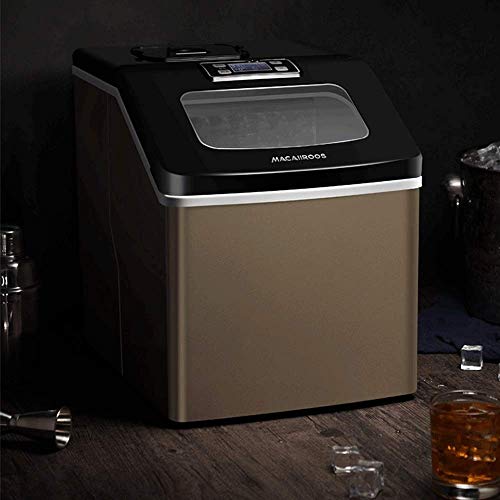 Fabricadora de hielo de mostrador, 12 cubos de hielo listos en 7-15 minutos, tanque de agua de 2,2 litros y cuchara para hielo, máquina para hacer hielo para uso doméstico miniatura 4