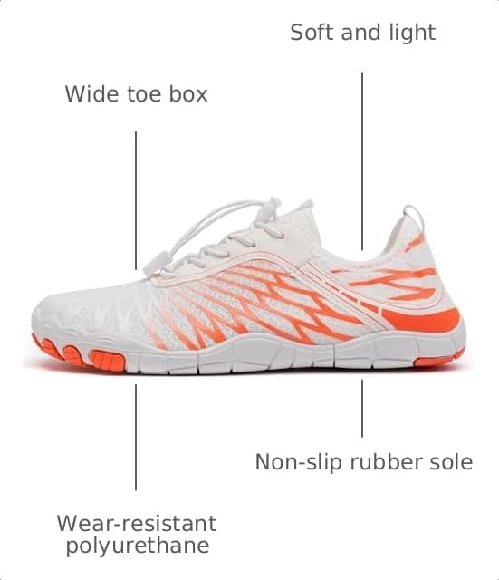 Image of Hike Barefoot Shoes for Women Men Breathable & Non-Slip Athletic Footwear Wide Toe Water Shoes,Designed for Walking,Running&Swimming