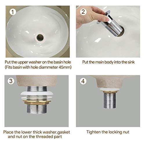 Image of Bassino Heavy-Duty Brass Waste Coupling 32mm (4 Inch) /Full Thread Non-Pop Up Basin Drain /Leak-Proof & Rust-Resistant /Simple Full Thread Drain Coupling(Chrome Finish)