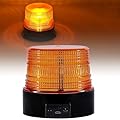 Magnetic Cordless Beacon Light,Amber Rechargeable Strobe Lights for Trucks,Portable Flashing Emergency Safety Warning Light for Postal Construction Vehicles Snowplow Golf Carts,Day/Night Visibility
