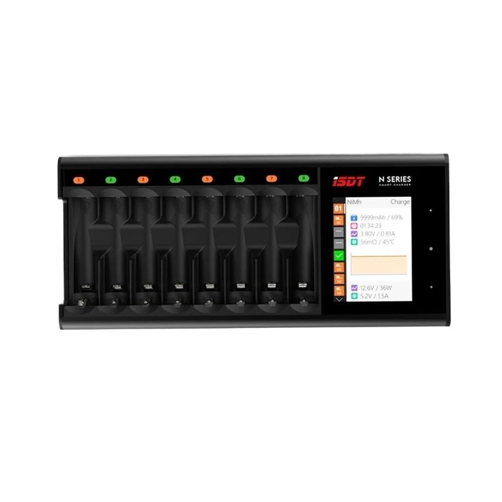 Per ISDT N8 Display LCD per caricabatteria 8 slot Speedy Smart Fast per batterie ricaricabili AA AAA Li-lon