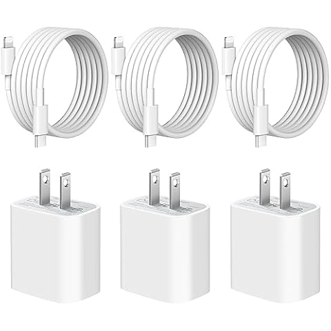 INCORIC [3 Pack] iPhone 14 13 12 11 Charger 20W USB C Charger Blocks and 6Ft iPhone Charger Cable Compatible with iPhone 14/13/12/11/Xs/8, iPad Cover