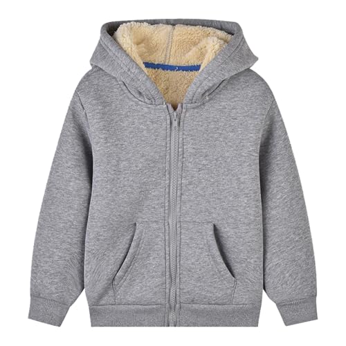 Red Fleece Hoodie for Boys Girls Casual Long Sleeve Sweatshirts Soft Sherpa Winter Fall School Blouses