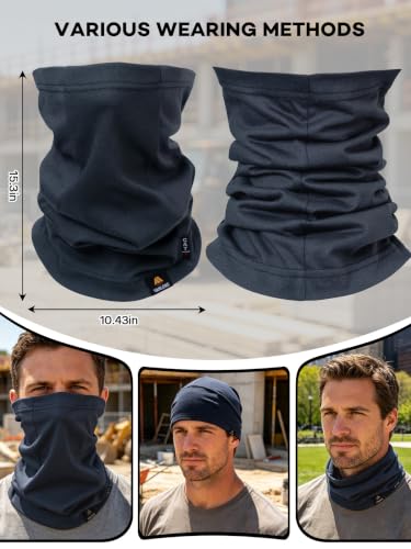 Image of FR Neck Gaiter 4oz Lightweight Welding Flame Resistant Face Mask | 100% cotton welding hood,,CAT1 & ATPV 5.5 cal /cm, breathable all-season,multi-use for welding work,one size,machine washable
