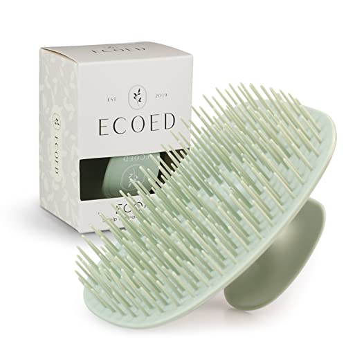 ecoed Scalp Massager Shampoo Brush,Scalp Scrubber for Dandruff Removal, Scalp Care Hair Brush Wet & Dry detangler for Men and Women.Suitable for Short Medium Hair(Green)
