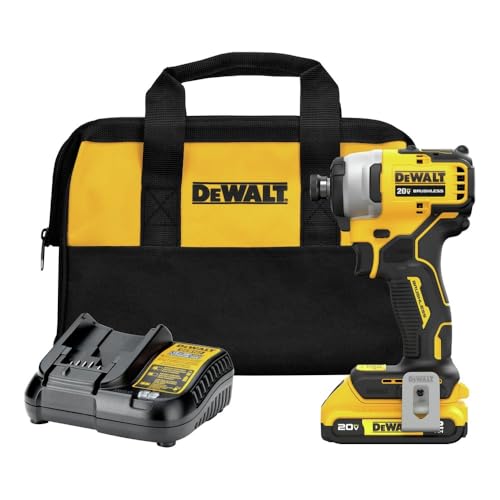 Image of DEWALT DCF809D1R 20V MAX ATOMIC Lithium-Ion Brushless 1/4 in. Cordless Impact Driver Kit (2 Ah) (Renewed)