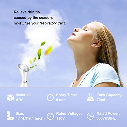 Totexil Facial Steamer for Facial Deep Cleaning, Moisturize, Unclog Pores, Face Spa, Nano Ionic Humidifier, Home Facial Warm Mist Face Steamer with Blackhead Removal Kit, Brush, Hair Band - Image 7