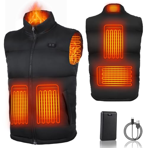 Mincoo Chaleco Calefactable Hombre Mujere con 16000mAh Bateria, Chaleco...
