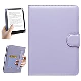 HoYiXi Universal Case for 6-inch Kindle eReader Compatible with Kobo/Voyaga/Pocketbook/Tolino E-Book Reader,6'' eReader Protective Cover with Built-in Card Slot,Purple