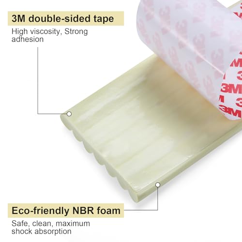 Image of Upgraded Baby Proofing Edge Corner Protector,16.4ft Edge Guards Padding with 3M Adhesive, Extra-Wide Soft Rubber Foam Padding, Furniture, Sharp Edge Safety Corner Edge Bumper Guard-Cream