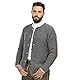 Hochwertige Herren Trachten Strickjacke aus Wolle - Elegante Trachtenjacke, Cardigan & Lederhosen Jacke grau Niklas (hellgrau, M)