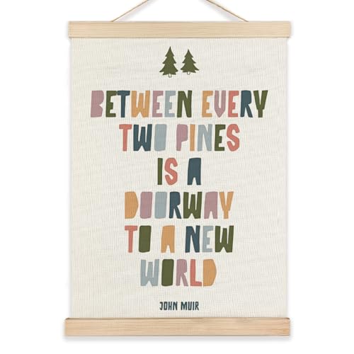 RYYCDOI Woodland Nursery Decor, John Muir Quote Kids Adventure Nursery