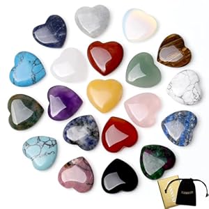 XIANNVXI 20 Stück Herz Deko Kristalle Edelsteine Set