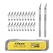 Produktbild Hobbymesser Set,Edelstahl Hopfenmesser für DIY Art Work Cutting, Caving, Skulptur mit Packung mit 20 Ersatzklingen für Cutter 2+20