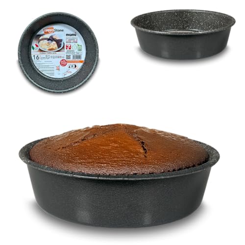ARCA, Teglia Alta Diametro 16 cm per Friggitrice ad Aria e Forno, Antiaderente e Adatta alla Lavastoviglie, Ideale per Torte e Altre Ricette, in Alluminio, Made in Italy