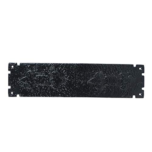A29 Push Plate with Black Powder Coat Finish Heavy Duty Easy Installation Hardware | Single Unit | 12 inch Height X 3 inch Width - Thumbnail 2