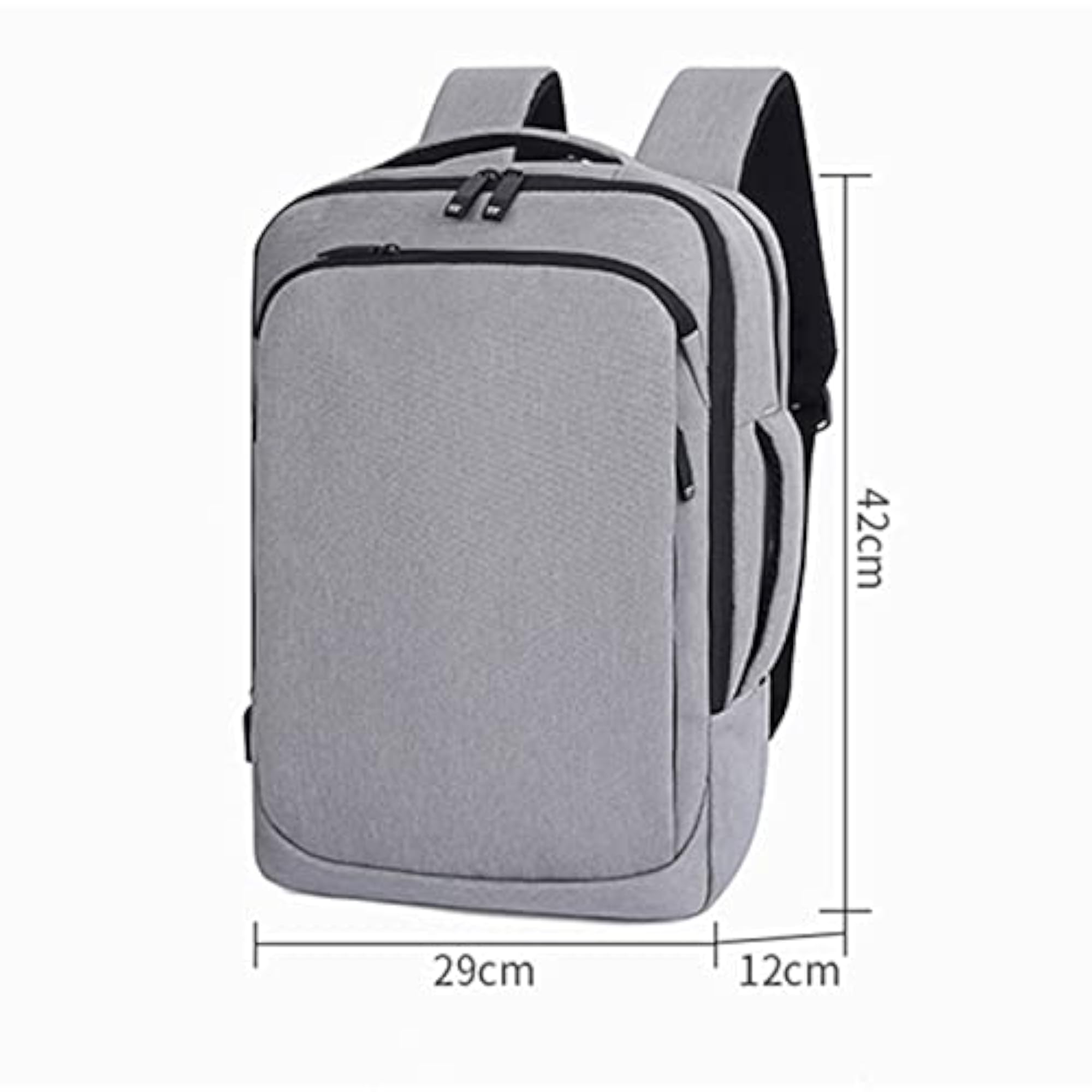 Rechargeable Waterproof Nylon Backpack for Men, Anti-theft Design