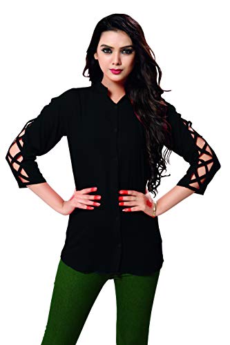 Image of Venisa Women's Regular fit Shirt (104- Black XL)