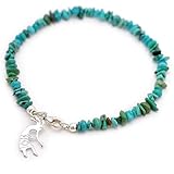[シルバーワン] ターコイズ シルバー925 ココペリ ブレスレット メンズ uh 青 パワーストーン