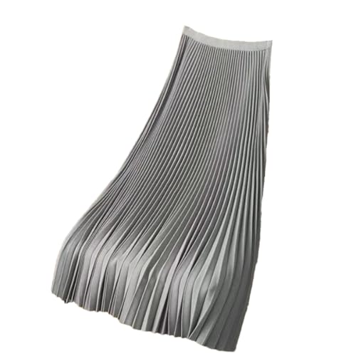 Women's Solid Color Pleated Skirt Satin Solid Color Classic Retro Skirt