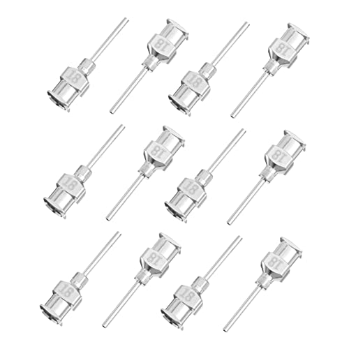 MUCKLILY 18g Stainless Steel Tip Needles Dispensing Needle Kit Luer Lock Luer Slip Precision Durability for Safe Use