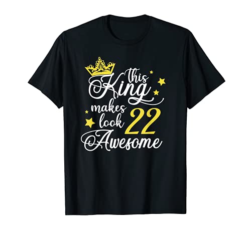 Hombre Regalos de cumpleaños 22 para Él, ideas divertidas para fiesta de cumpleaños Camiseta