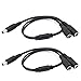 GINTOOYUN DC-Stromverlängerungskabel ， DC 5,5 mm x 2,1 mm 1 Stecker auf 2 Buchsenadapterkabel für CCTV-Überwachungskameras, Überwachungsrouter, DVR und mehr （2PCS