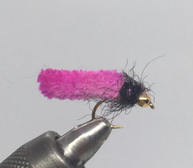One Dozen (12) - Tungsten Beahead Mopfly - Pink (10)