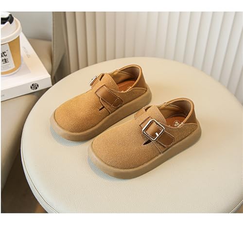 He&Yingmin Children's Flat Shoes Boys Girls Fashion Versatile Suede Leather Shoes4