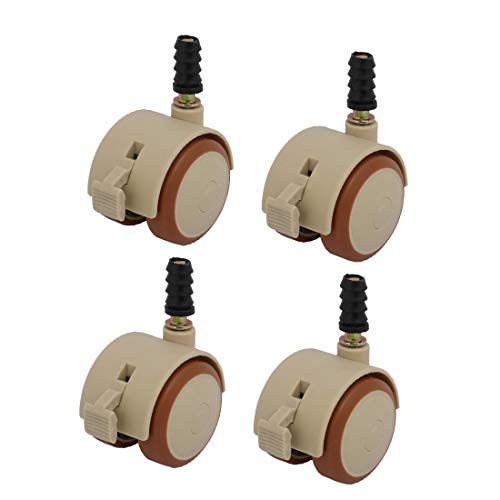 New Lon0167 4pcs 1.85-inch Featured Dia 6.5mm Stem reliable efficacy Swivel Brake Caster Wheel for Crib(id:a64 53 da 93a)