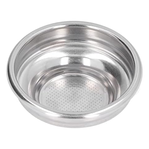 Coffee Stainless Filter Basket, 1 Cup Stainless Steel Single Wall Coffee Filter Basket Pressurized Porous Filter Basket for 58mm Handle Cover