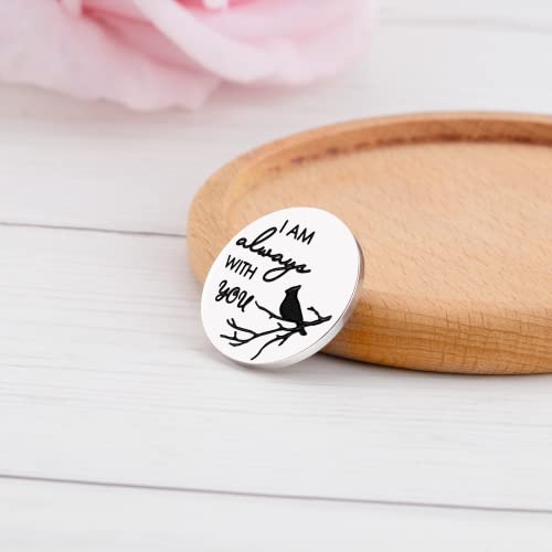 Cardinal Pocket Hug Token I am Always with You Memorial Gifts for Women Men Funeral Memory Presents Remembrance Sympathy Gifts Memorial Jewelry for Loss with Card and Box3