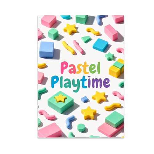 Pastel Playtime - Nursery Art - 13x19 Poster Print -