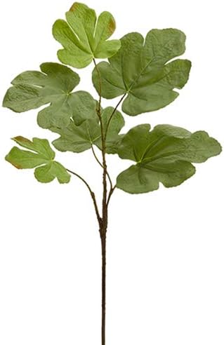 Amazon 26インチ シルク製イチジク葉の茎 グリーン 12個パック 造花 オンライン通販